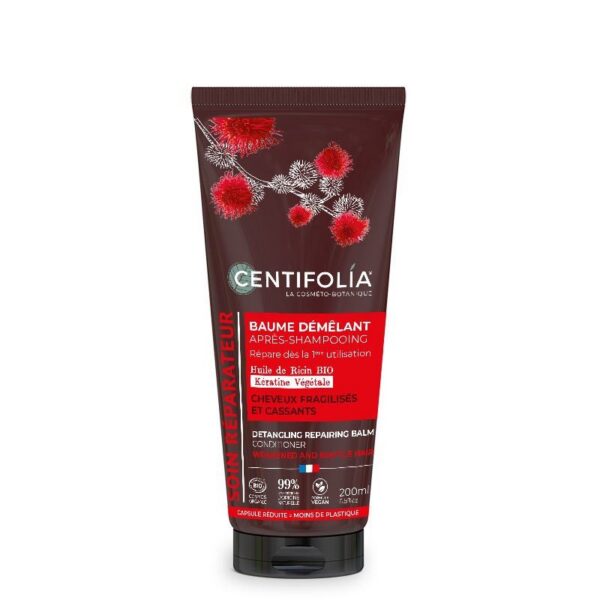 CENTIFOLIA taastav ja läiget andev juuksepalsam orgaanilise riitsinusõli ja taimse keratiiniga, 200ml