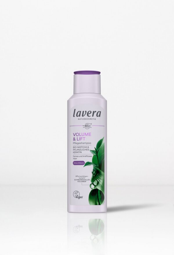 Lavera šampoon õhukestele juustele matcha ja keratiiniga 250ml