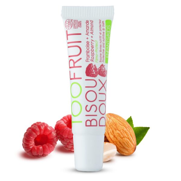 TOOFRUIT Bisou Doux orgaaniline kaitsev ja niisutav huulepalsam lastele vaarikõliga, 10 ml