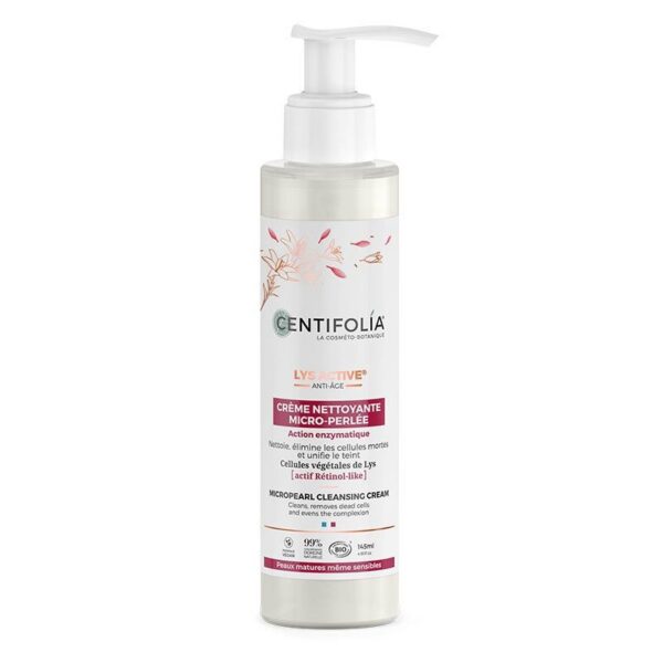 CENTIFOLIA Micropearl puhastuskreem valge liilia, rambutaani (retinoolilaadne) leheekstraki ja konjaci pärlitega, 145ml