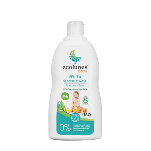 ECOLUNES Friendly Organic lõhnatu aed- ja puuviljade pesuvahend, 500 ml
