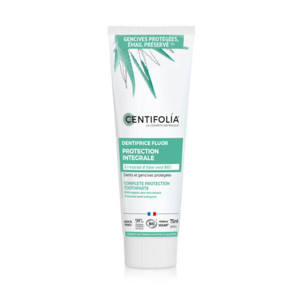 CENTIFOLIA Complete Protection rahustav ja kaitsev hambapasta aloe vera ja fluoriidiga (450 ppm), 75ml