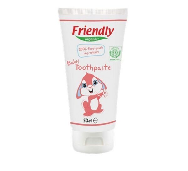 FRIENDLY ORGANIC 100% söödavatest koostisosadest orgaaniline beebide hambapasta 50 ml