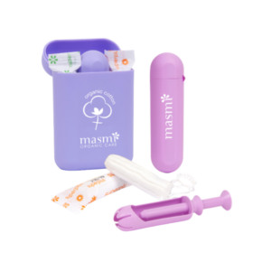 Masmi korduvkasutatav tampooni aplikaator + 16 tampooni (8 Regular + 8 Super)