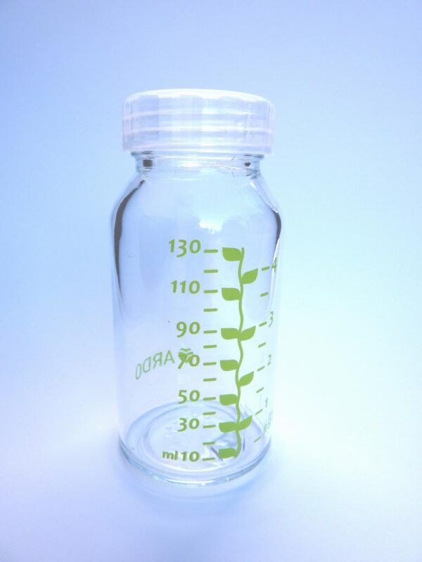 Ardo klaaspudel rinnapiimale 130ml skaalaga