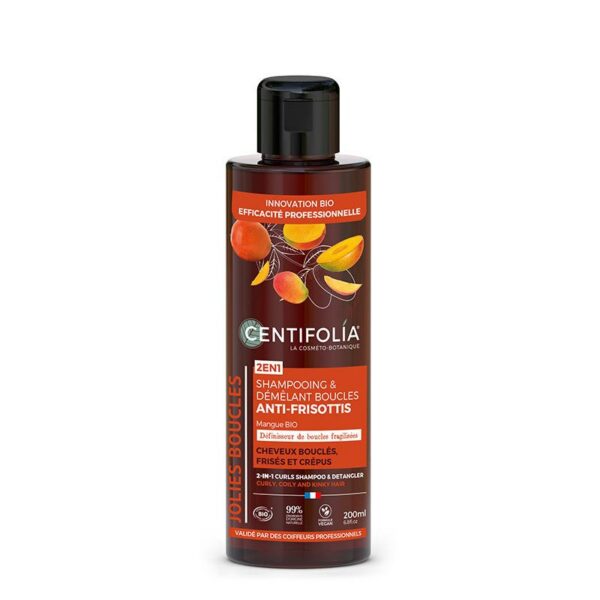 CENTIFOLIA 2in1 lokkide hooldav šampoon orgaanilise mango ja taimse tärklisega, 200ml