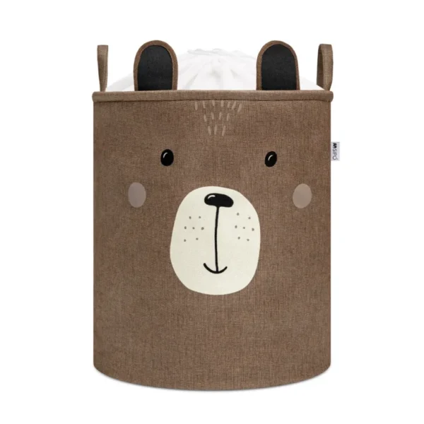 SIPO Premium mänguasjade hoiukorv pingutusnööriga Brown Bear, 63 L
