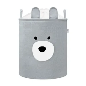 SIPO Premium mänguasjade hoiukorv pingutusnööriga Bear, 63 L