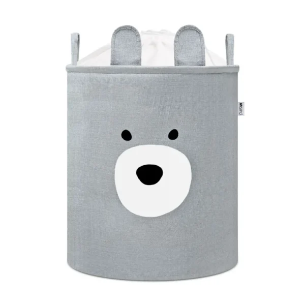 SIPO Premium mänguasjade hoiukorv pingutusnööriga Bear, 63 L