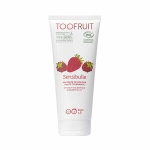 TOOFRUIT Sensibulle orgaaniline seebivaba dušigeel lastele vaarika-maasika lõhnaline, 200 ml